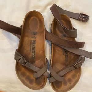 Birkenstocks with cute ankle wrap!